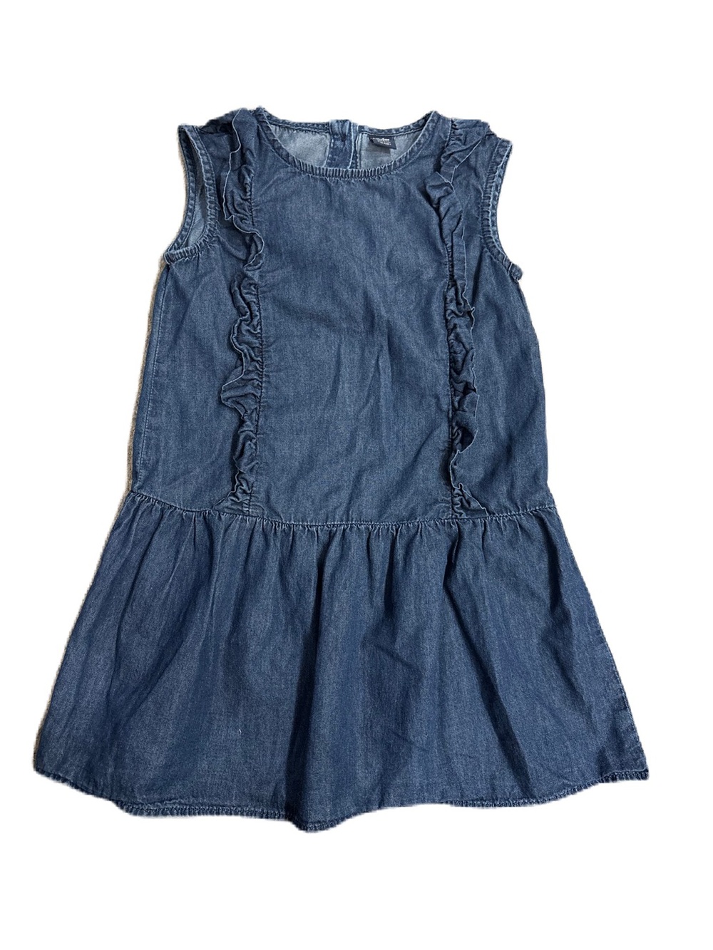 Baby GAP Blue Denim Ruffle Dress - Size 4